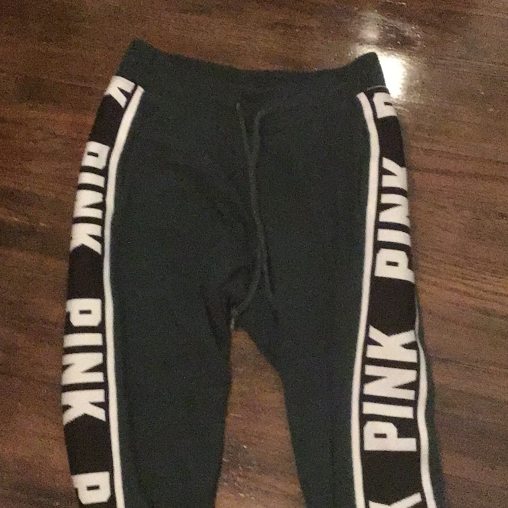 Pink green sweatpants